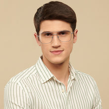 Load image into Gallery viewer, Gunmetal Square Full Rim Unisex Eyeglasses by Vincent Chase-142702