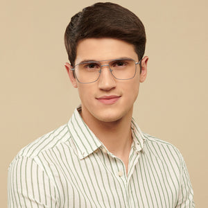 Gunmetal Square Full Rim Unisex Eyeglasses by Vincent Chase-142702