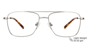 Gunmetal Square Full Rim Unisex Eyeglasses by Vincent Chase-142702