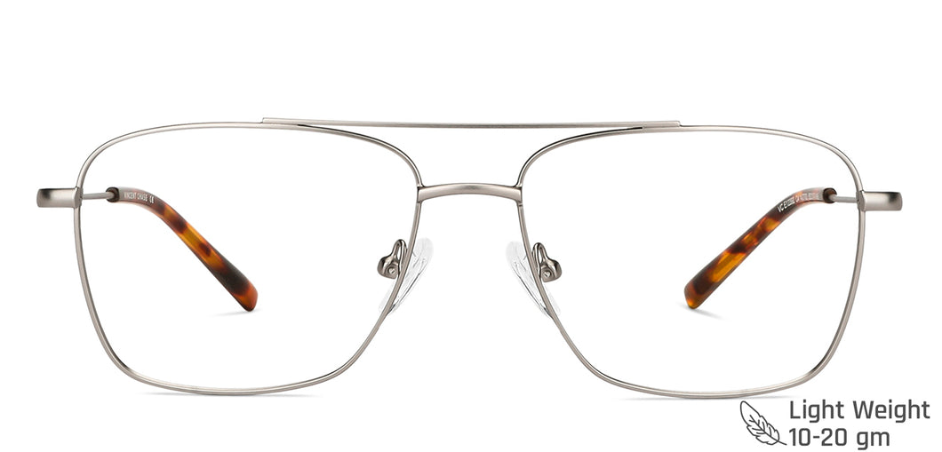 Gunmetal Square Full Rim Unisex Eyeglasses by Vincent Chase-142702