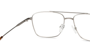Gunmetal Square Full Rim Unisex Eyeglasses by Vincent Chase-142702