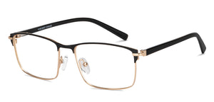 Black Rectangle Full Rim Unisex Eyeglasses by Vincent Chase-203782