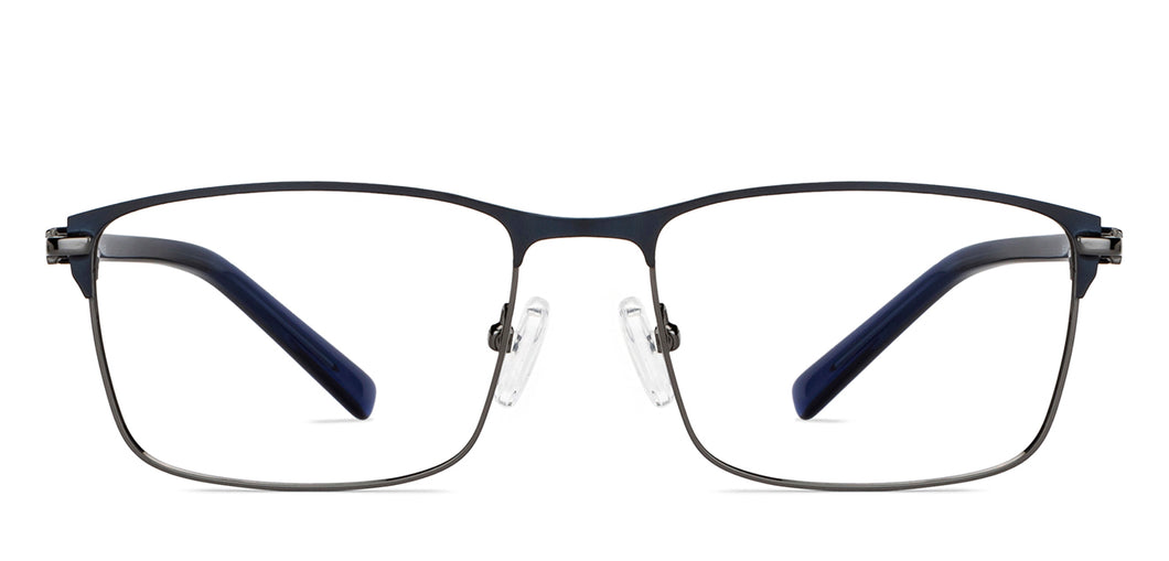 Blue Rectangle Full Rim Unisex Eyeglasses by Vincent Chase-147937