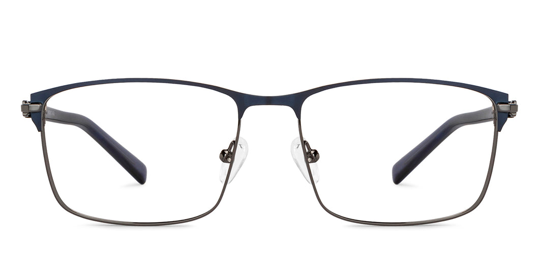 Black Rectangle Full Rim Unisex Eyeglasses by Vincent Chase-147939
