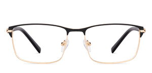 Black Rectangle Full Rim Unisex Eyeglasses by Vincent Chase-147940