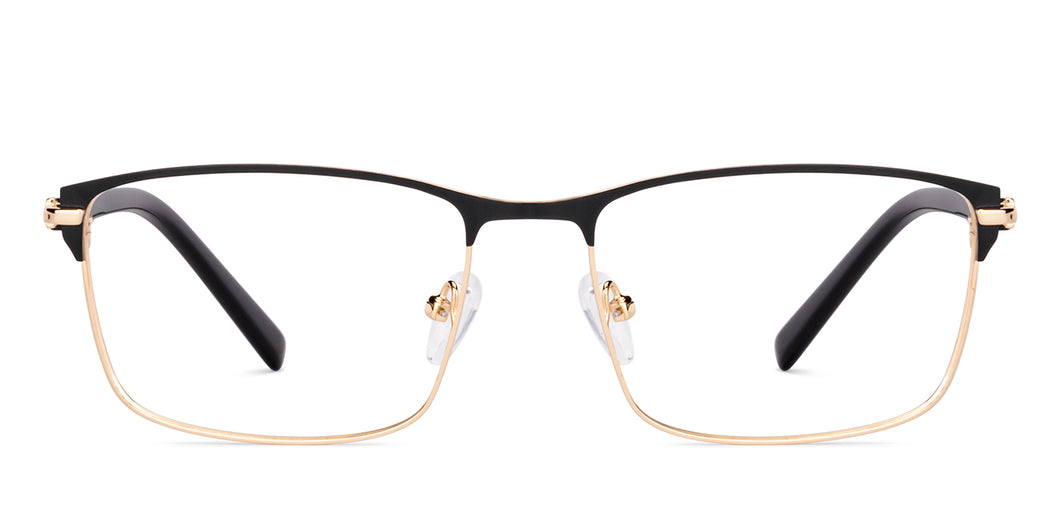 Black Rectangle Full Rim Unisex Eyeglasses by Vincent Chase-147940
