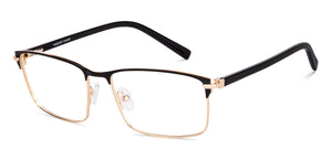 Black Rectangle Full Rim Unisex Eyeglasses by Vincent Chase-147940