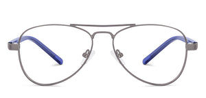 Gunmetal Aviator Full Rim Unisex Eyeglasses by Vincent Chase VC-134748