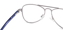 Load image into Gallery viewer, Gunmetal Aviator Full Rim Unisex Eyeglasses by Vincent Chase Computer Glasses-138167