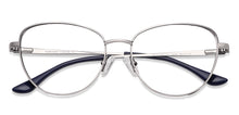 Load image into Gallery viewer, Gunmetal Cat Eye Full Rim Medium Women Eyeglasses by Vincent Chase Online-142835