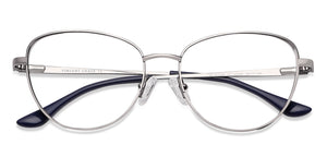Gunmetal Cat Eye Full Rim Medium Women Eyeglasses by Vincent Chase Online-142835