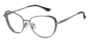 Gunmetal Cat Eye Full Rim Medium Women Eyeglasses by Vincent Chase Online-142835