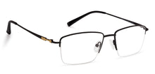 Load image into Gallery viewer, Black Rectangle Half Rim Medium Unisex Eyeglasses by Vincent Chase Online-134751