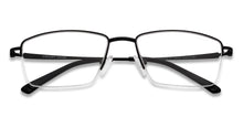 Load image into Gallery viewer, Black Rectangle Half Rim Medium Unisex Eyeglasses by Vincent Chase Online-134751
