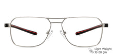 Load image into Gallery viewer, Gunmetal Geometric Full Rim Unisex Eyeglasses by Vincent Chase Computer Glasses-138164