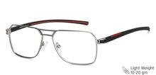 Load image into Gallery viewer, Gunmetal Geometric Full Rim Unisex Eyeglasses by Vincent Chase Computer Glasses-138164