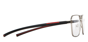 Gunmetal Geometric Full Rim Unisex Eyeglasses by Vincent Chase Computer Glasses-138164