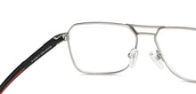 Load image into Gallery viewer, Gunmetal Geometric Full Rim Unisex Eyeglasses by Vincent Chase Computer Glasses-138164