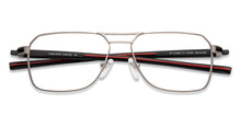 Load image into Gallery viewer, Gunmetal Geometric Full Rim Unisex Eyeglasses by Vincent Chase Computer Glasses-138164