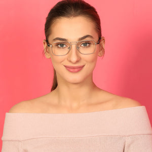 Gunmetal Geometric Full Rim Unisex Eyeglasses by Vincent Chase-134763