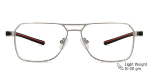 Gunmetal Geometric Full Rim Unisex Eyeglasses by Vincent Chase-134763