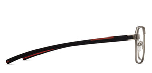 Gunmetal Geometric Full Rim Unisex Eyeglasses by Vincent Chase-134763