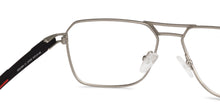 Load image into Gallery viewer, Gunmetal Geometric Full Rim Unisex Eyeglasses by Vincent Chase-134763