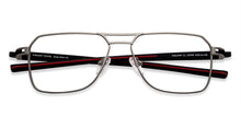 Load image into Gallery viewer, Gunmetal Geometric Full Rim Unisex Eyeglasses by Vincent Chase-134763