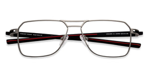 Gunmetal Geometric Full Rim Unisex Eyeglasses by Vincent Chase-134763