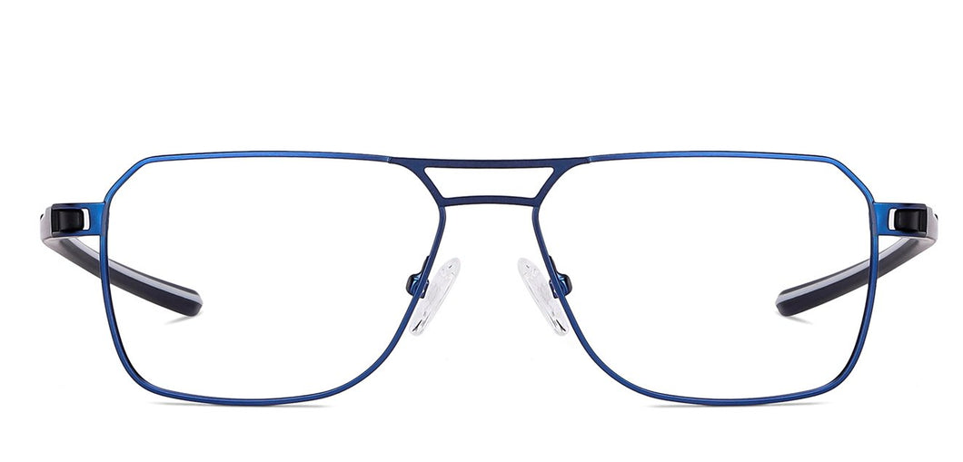 Blue Geometric Full Rim Unisex Eyeglasses by Vincent Chase-134764