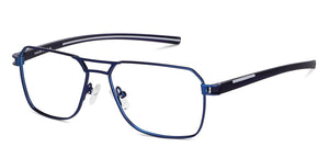 Blue Geometric Full Rim Unisex Eyeglasses by Vincent Chase-134764