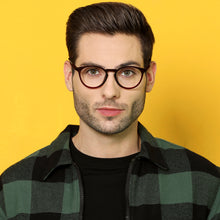 Load image into Gallery viewer, Red Round Full Rim Unisex Eyeglasses by Lenskart Air Online-134766