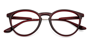 Red Round Full Rim Unisex Eyeglasses by Lenskart Air Online-134766