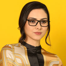 Load image into Gallery viewer, Black Rectangle Full Rim Unisex Eyeglasses by Lenskart Air LA-134770