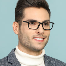 Load image into Gallery viewer, Black Rectangle Full Rim Unisex Eyeglasses by Lenskart Air LA-134770
