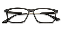 Load image into Gallery viewer, Black Rectangle Full Rim Unisex Eyeglasses by Lenskart Air LA-134770