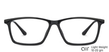 Load image into Gallery viewer, Black Rectangle Full Rim Unisex Eyeglasses by Lenskart Air LA-134770
