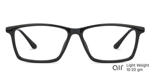 Black Rectangle Full Rim Unisex Eyeglasses by Lenskart Air LA-134770