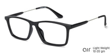 Load image into Gallery viewer, Black Rectangle Full Rim Unisex Eyeglasses by Lenskart Air LA-134770