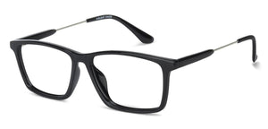 Black Rectangle Full Rim Unisex Eyeglasses by Lenskart Air LA-134770