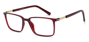 Red Rectangle Full Rim Unisex Eyeglasses by Lenskart Air Online-139735