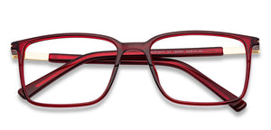Red Rectangle Full Rim Unisex Eyeglasses by Lenskart Air Online-139735