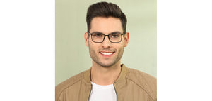 Grey Rectangle Full Rim Unisex Eyeglasses by Lenskart Air-134782