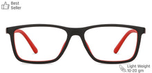 Load image into Gallery viewer, Black Rectangle Full Rim Unisex Eyeglasses by Lenskart Air Online-134784
