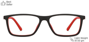 Black Rectangle Full Rim Unisex Eyeglasses by Lenskart Air Online-134784