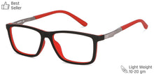 Load image into Gallery viewer, Black Rectangle Full Rim Unisex Eyeglasses by Lenskart Air Online-134784