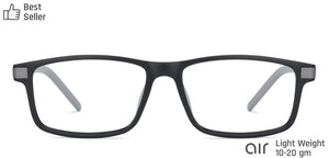 Black Rectangle Full Rim Unisex Eyeglasses by Lenskart Air Online-134788