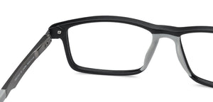 Black Rectangle Full Rim Unisex Eyeglasses by Lenskart Air Online-134788