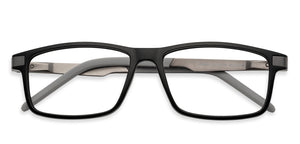 Black Rectangle Full Rim Unisex Eyeglasses by Lenskart Air Online-134788
