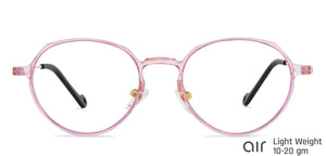 Pink Round Full Rim Women Eyeglasses by Lenskart Air Online-134789